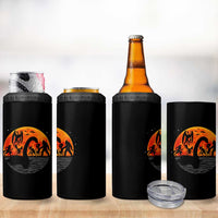 Funny Halloween Cryptid Folklore Bigfoot Alien Mothman 4 in 1 Can Cooler Tumbler - Wonder Print Shop