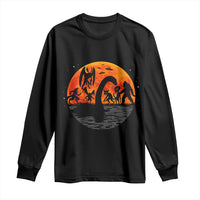 Funny Halloween Cryptid Folklore Bigfoot Alien Mothman Long Sleeve Shirt - Wonder Print Shop