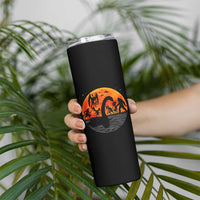 Funny Halloween Cryptid Folklore Bigfoot Alien Mothman Skinny Tumbler - Wonder Print Shop