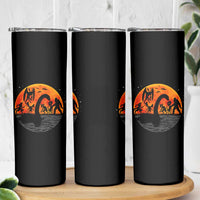 Funny Halloween Cryptid Folklore Bigfoot Alien Mothman Skinny Tumbler - Wonder Print Shop