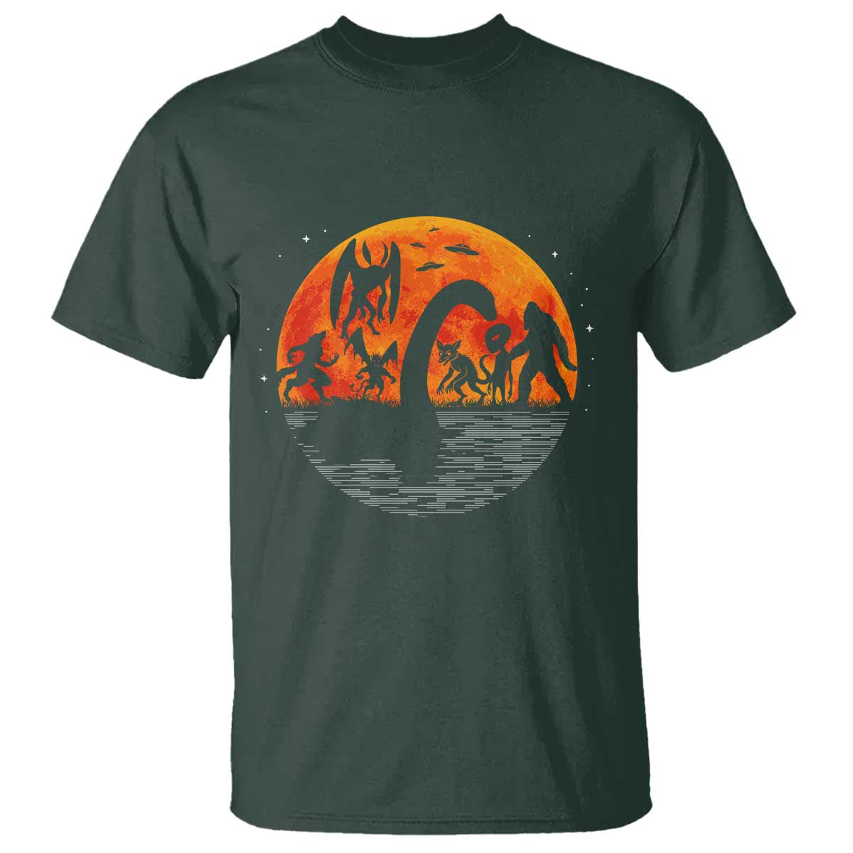 Funny Halloween Cryptid Folklore Bigfoot Alien Mothman T Shirt - Wonder Print Shop