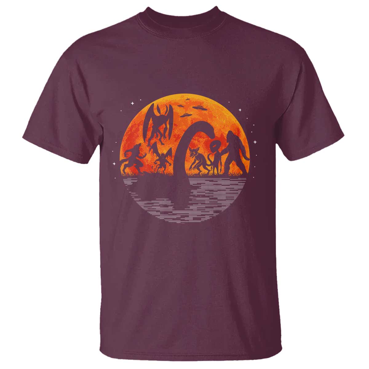 Funny Halloween Cryptid Folklore Bigfoot Alien Mothman T Shirt - Wonder Print Shop