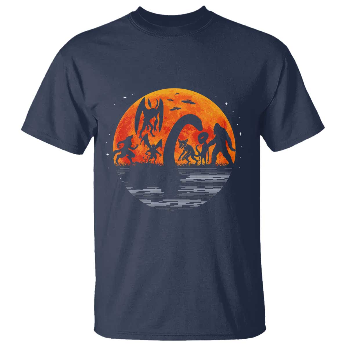 Funny Halloween Cryptid Folklore Bigfoot Alien Mothman T Shirt - Wonder Print Shop