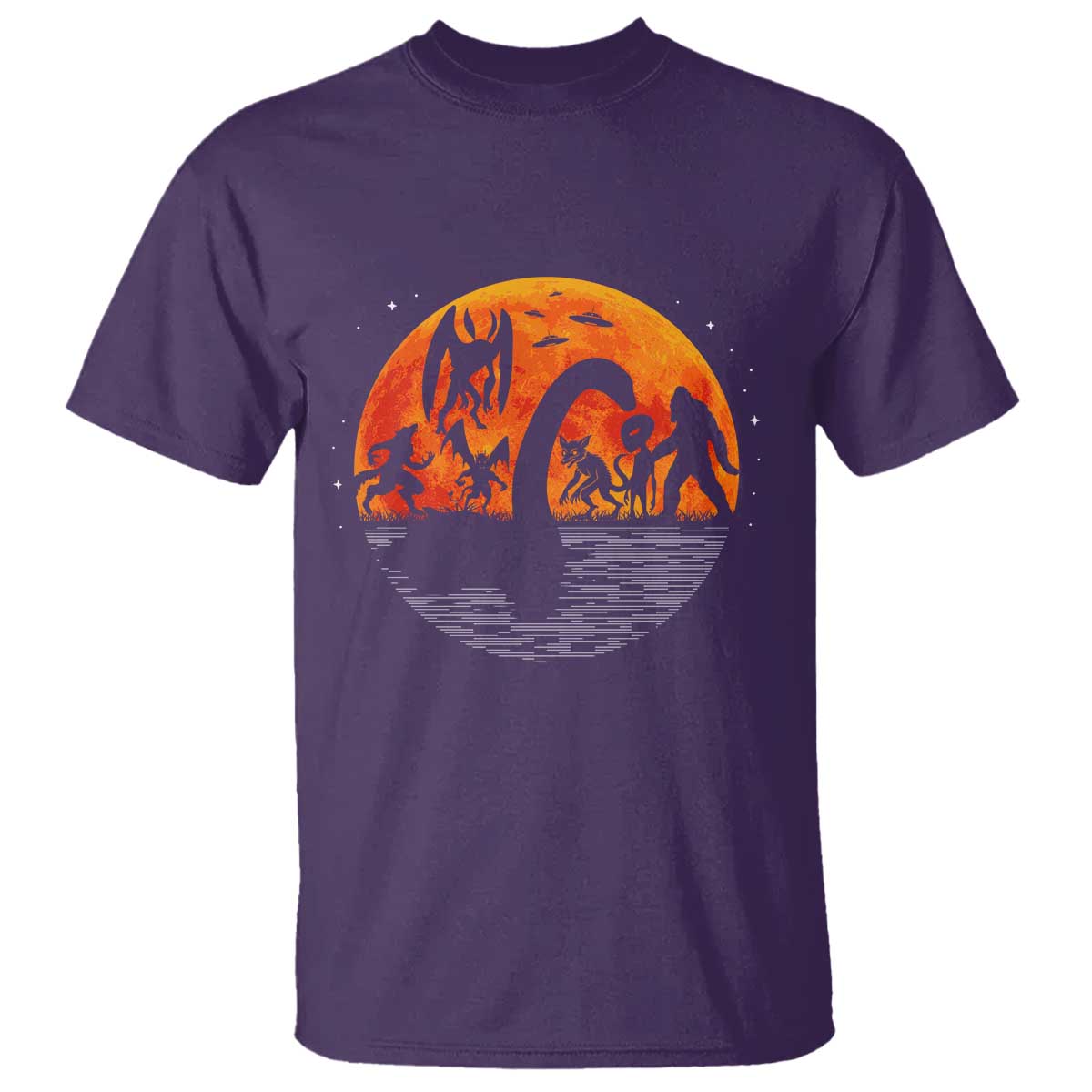 Funny Halloween Cryptid Folklore Bigfoot Alien Mothman T Shirt - Wonder Print Shop