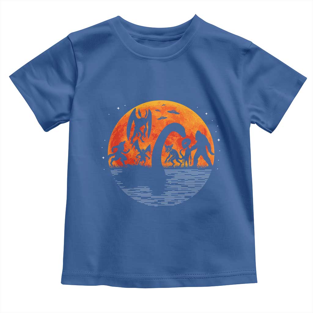 Funny Halloween Cryptid Folklore Bigfoot Alien Mothman Toddler T Shirt - Wonder Print Shop