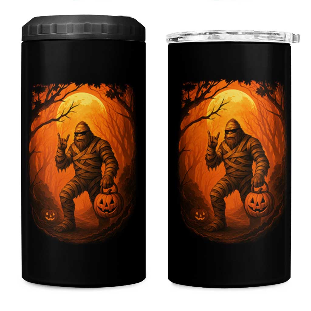 Funny Halloween Bigfoot Scary Spooky Cryptid Sasquatch 4 in 1 Can Cooler Tumbler - Wonder Print Shop