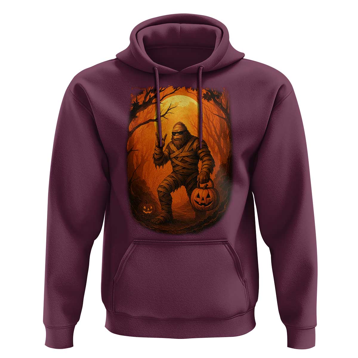 Funny Halloween Bigfoot Scary Spooky Cryptid Sasquatch Hoodie - Wonder Print Shop
