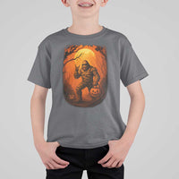 Funny Halloween Bigfoot Scary Spooky Cryptid Sasquatch T Shirt For Kid - Wonder Print Shop