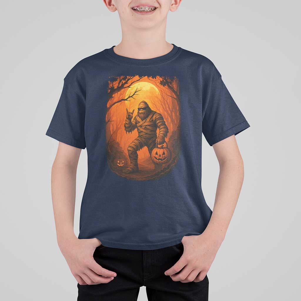 Funny Halloween Bigfoot Scary Spooky Cryptid Sasquatch T Shirt For Kid - Wonder Print Shop