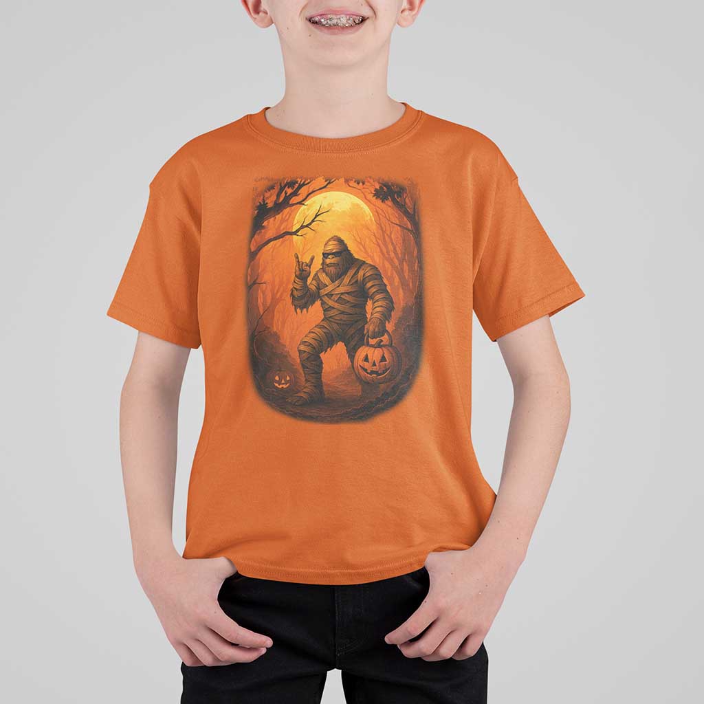 Funny Halloween Bigfoot Scary Spooky Cryptid Sasquatch T Shirt For Kid - Wonder Print Shop