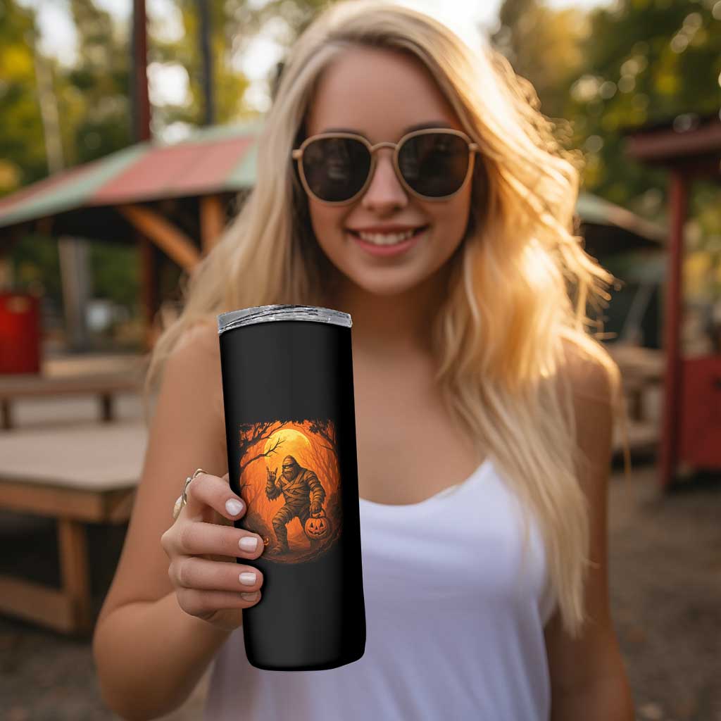 Funny Halloween Bigfoot Scary Spooky Cryptid Sasquatch Skinny Tumbler - Wonder Print Shop