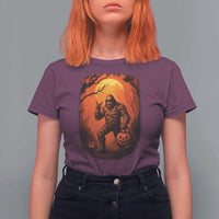 Funny Halloween Bigfoot Scary Spooky Cryptid Sasquatch T Shirt For Women - Wonder Print Shop