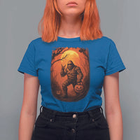 Funny Halloween Bigfoot Scary Spooky Cryptid Sasquatch T Shirt For Women - Wonder Print Shop