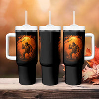 Funny Halloween Bigfoot Scary Spooky Cryptid Sasquatch Tumbler With Handle - Wonder Print Shop