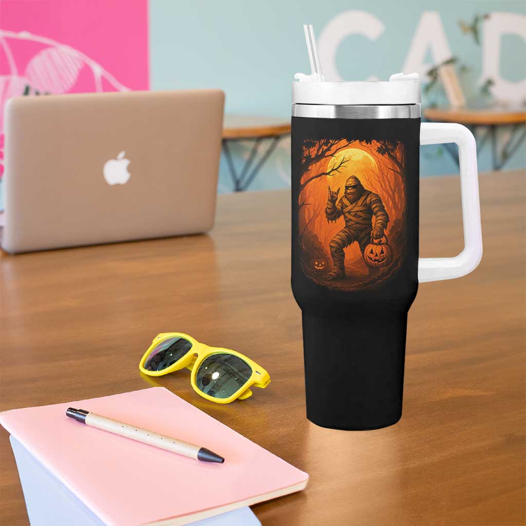 Funny Halloween Bigfoot Scary Spooky Cryptid Sasquatch Tumbler With Handle - Wonder Print Shop