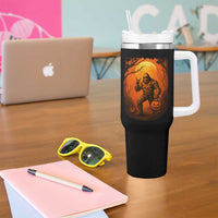 Funny Halloween Bigfoot Scary Spooky Cryptid Sasquatch Tumbler With Handle - Wonder Print Shop