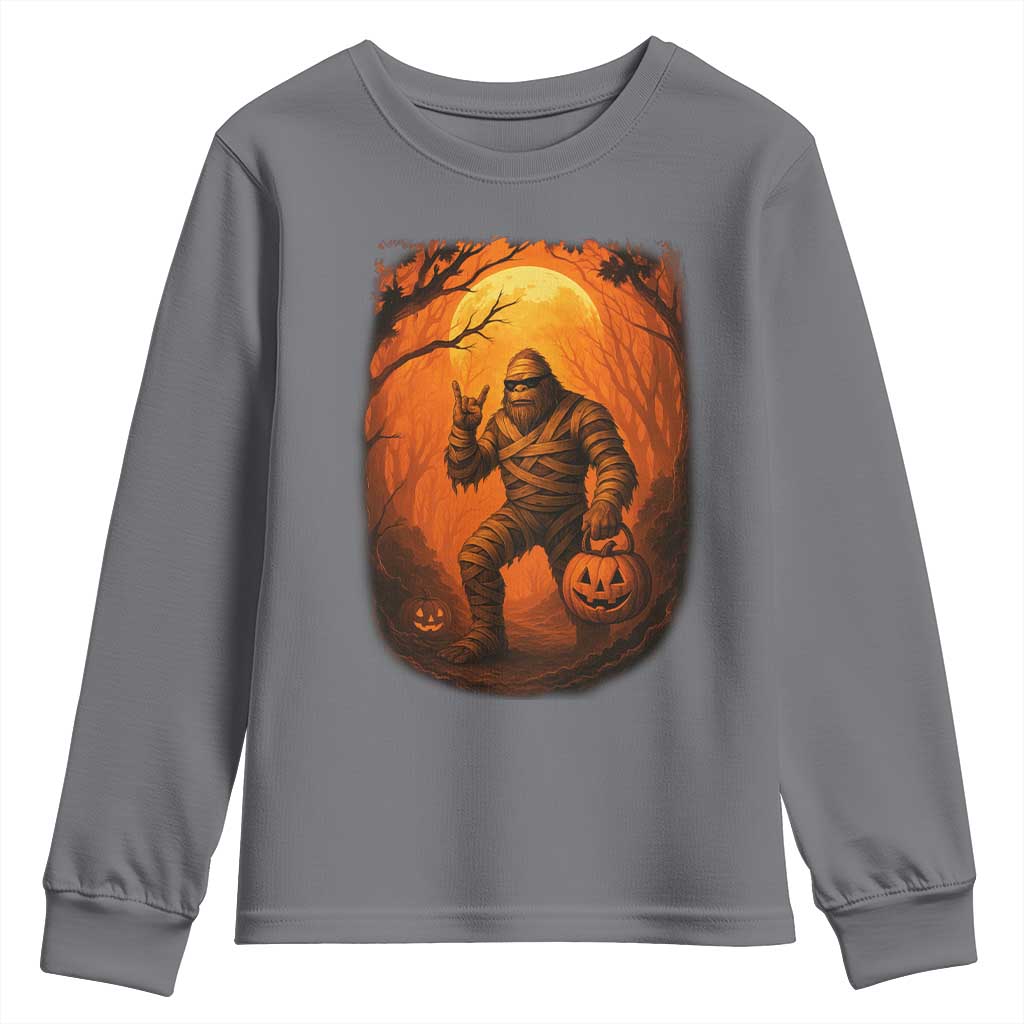 Funny Halloween Bigfoot Scary Spooky Cryptid Sasquatch Youth Sweatshirt - Wonder Print Shop