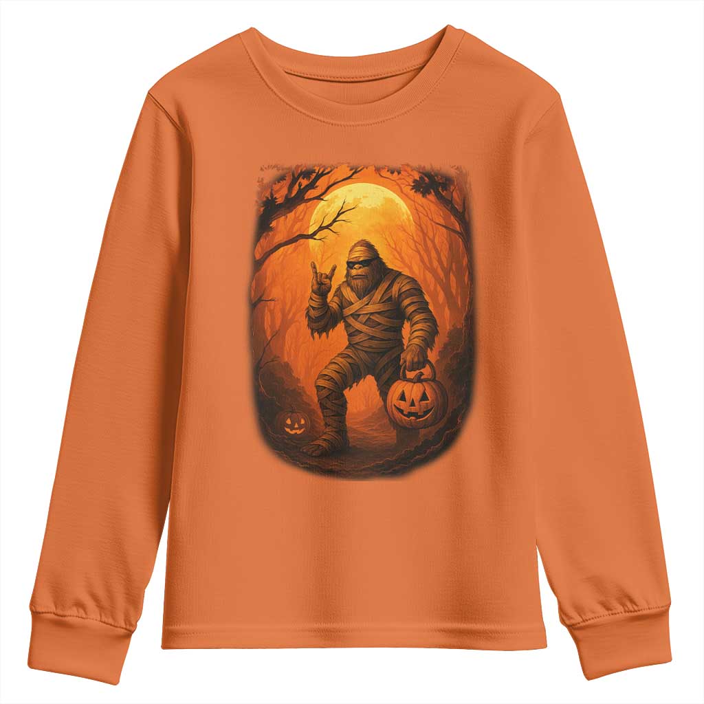 Funny Halloween Bigfoot Scary Spooky Cryptid Sasquatch Youth Sweatshirt - Wonder Print Shop