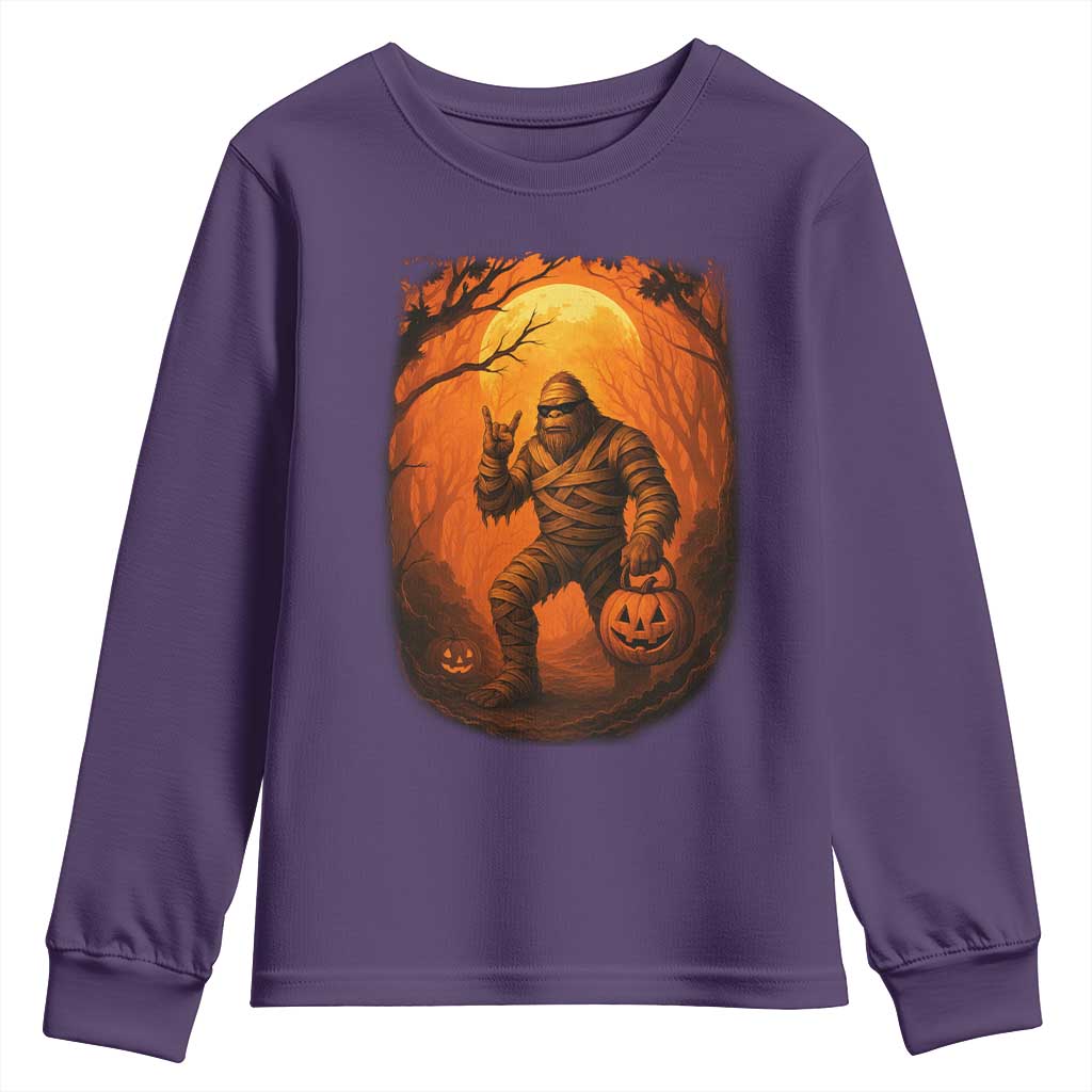 Funny Halloween Bigfoot Scary Spooky Cryptid Sasquatch Youth Sweatshirt - Wonder Print Shop