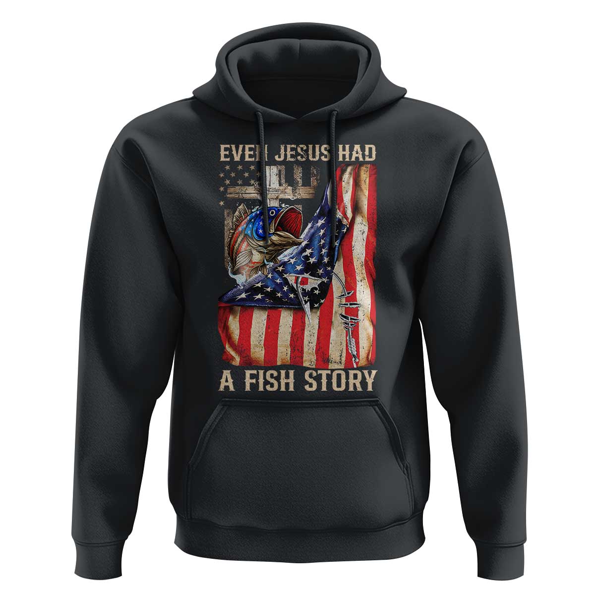 Funny Even Jesus Had A Fish Story Hoodie Fisherman Christian Fishing - Wonder Print Shop