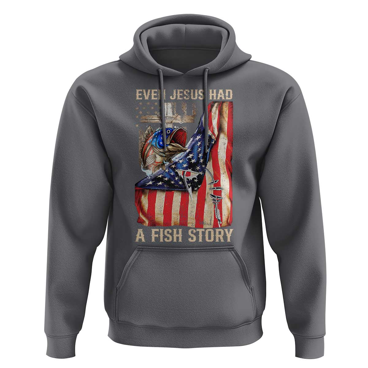 Funny Even Jesus Had A Fish Story Hoodie Fisherman Christian Fishing - Wonder Print Shop
