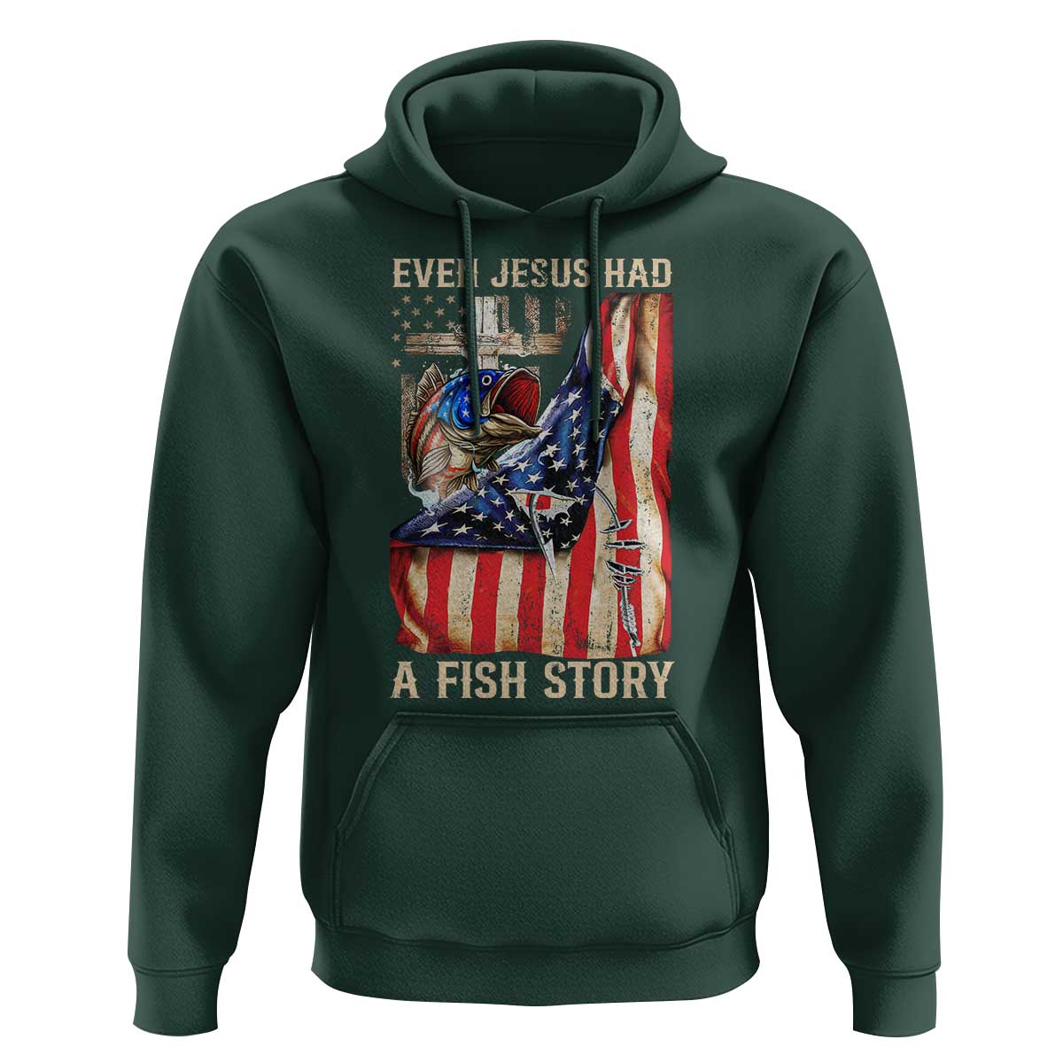 Funny Even Jesus Had A Fish Story Hoodie Fisherman Christian Fishing - Wonder Print Shop