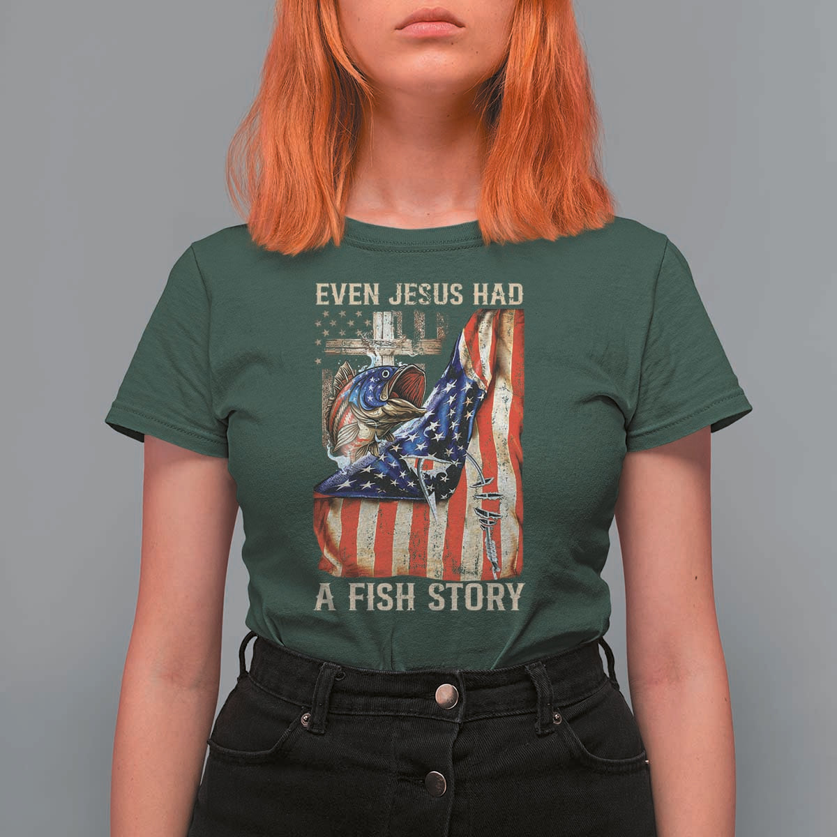 Funny Even Jesus Had A Fish Story T Shirt For Women Fisherman Christian Fishing - Wonder Print Shop