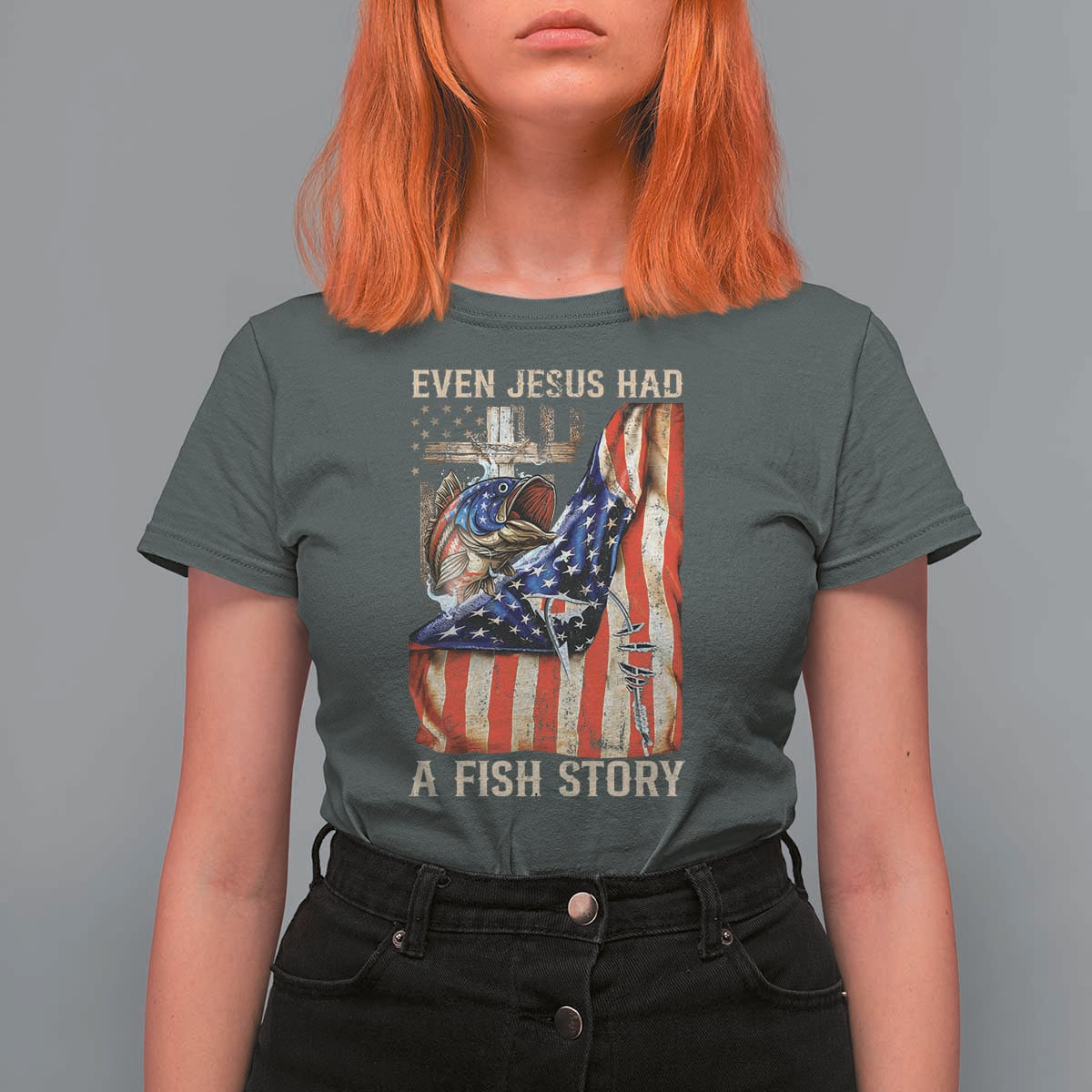 Funny Even Jesus Had A Fish Story T Shirt For Women Fisherman Christian Fishing - Wonder Print Shop
