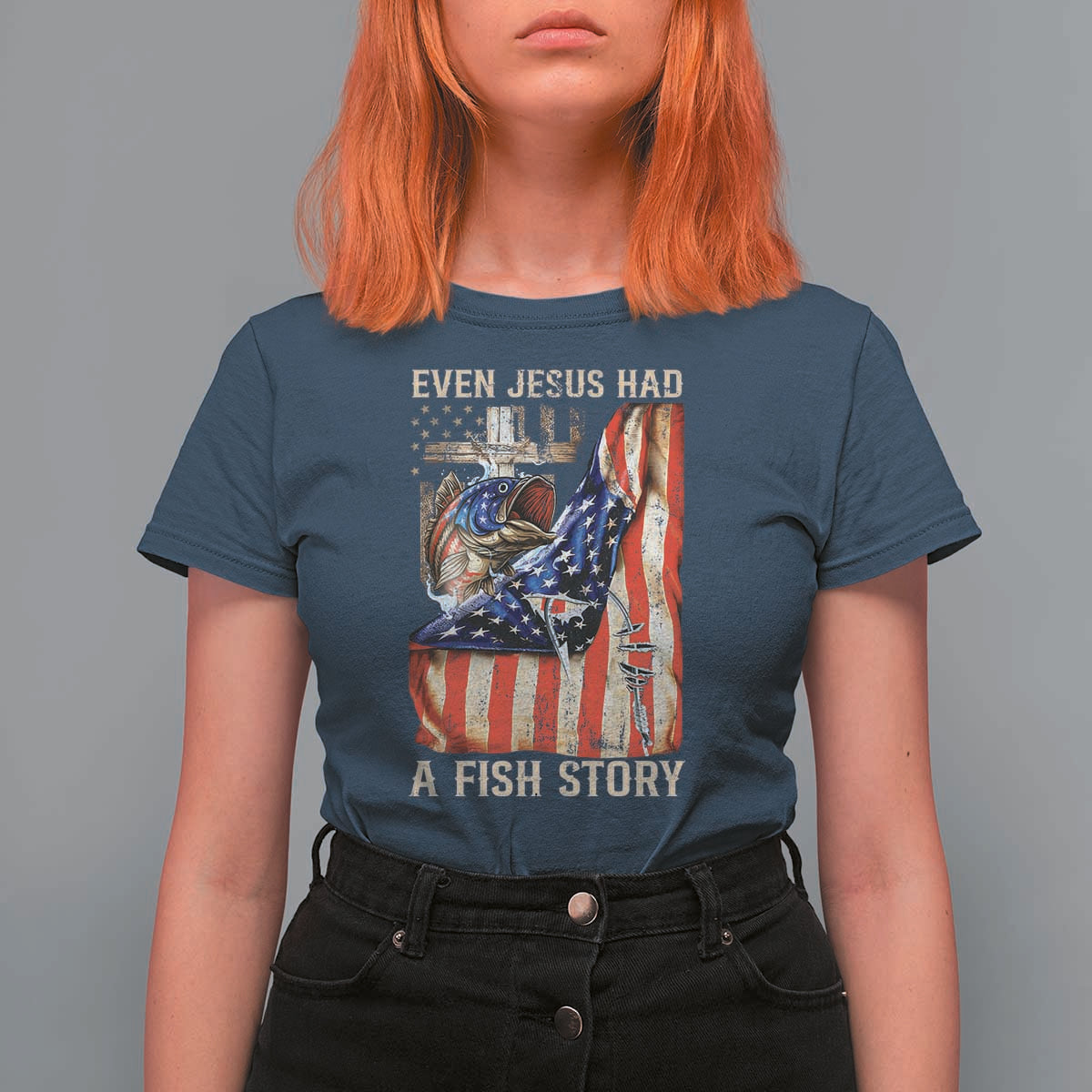 Funny Even Jesus Had A Fish Story T Shirt For Women Fisherman Christian Fishing - Wonder Print Shop