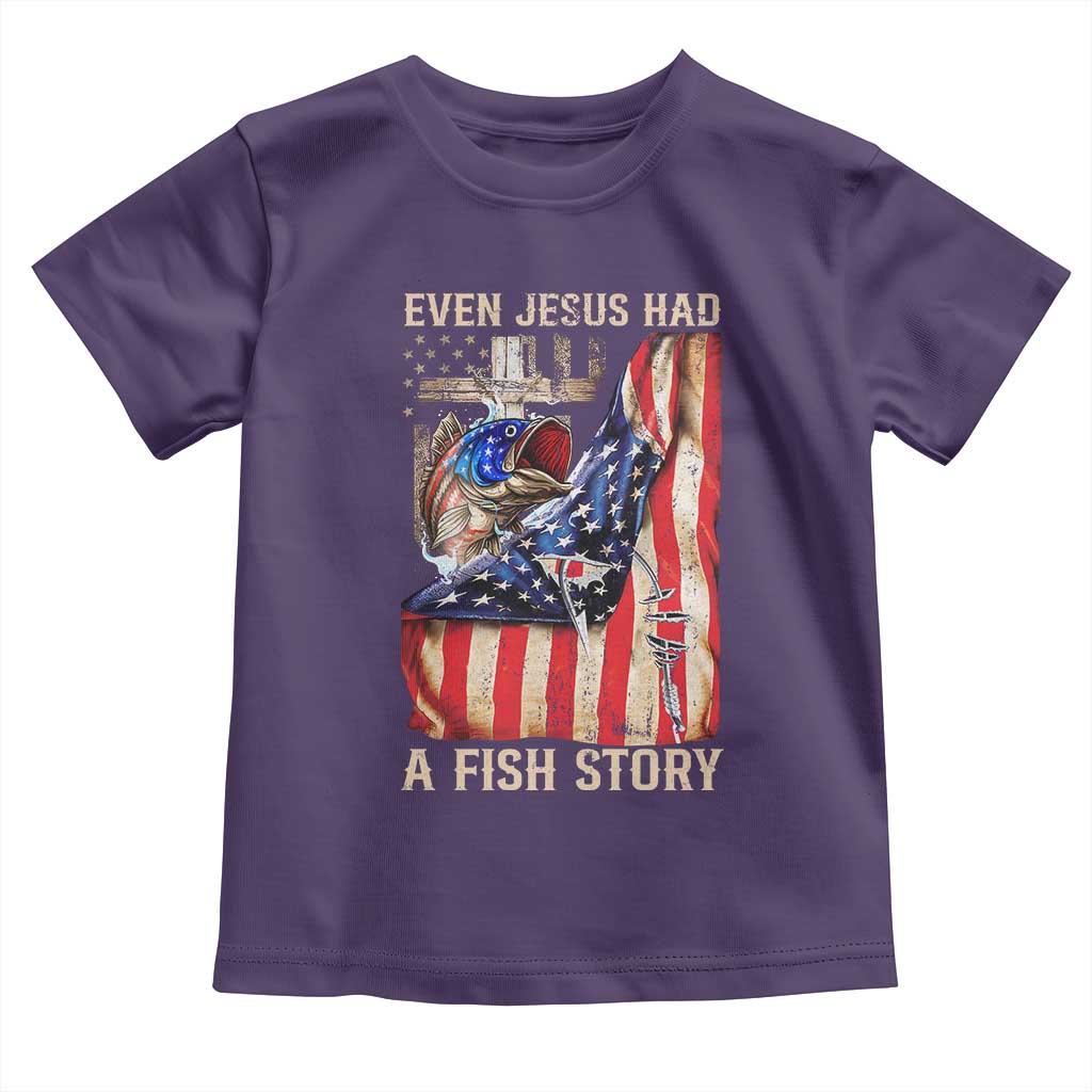 Funny Even Jesus Had A Fish Story Toddler T Shirt Fisherman Christian Fishing - Wonder Print Shop