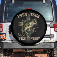 Even Jesus Had A Fish Story Spare Tire Cover Funny Fishermen Christian Cross - undefined
