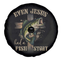 Even Jesus Had A Fish Story Spare Tire Cover Funny Fishermen Christian Cross - undefined
