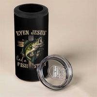 Even Jesus Had A Fish Story 4 in 1 Can Cooler Tumbler Funny Fishermen Christian Cross - Wonder Print Shop