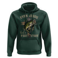 Even Jesus Had A Fish Story Hoodie Funny Fishermen Christian Cross - Wonder Print Shop