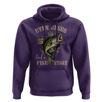Even Jesus Had A Fish Story Hoodie Funny Fishermen Christian Cross - Wonder Print Shop