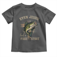 Even Jesus Had A Fish Story Toddler T Shirt Funny Fishermen Christian Cross - Wonder Print Shop