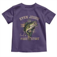 Even Jesus Had A Fish Story Toddler T Shirt Funny Fishermen Christian Cross - Wonder Print Shop