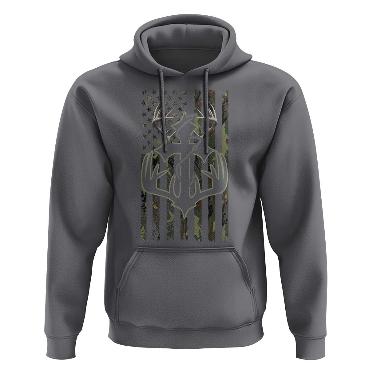 Faith Fishing Hunting Camo US Flag Cross With Hook Christian Hoodie - Wonder Print Shop