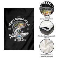 Jesus Made Me A Fisherman I Catch He Cleans Garden Flag Christian Fisher - Wonder Print Shop