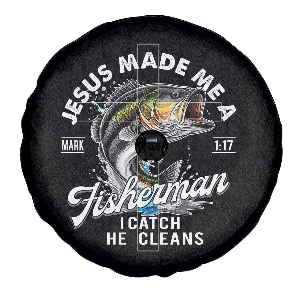 Jesus Made Me A Fisherman I Catch He Cleans Spare Tire Cover Christian Fisher - Wonder Print Shop