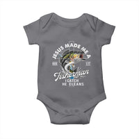 Jesus Made Me A Fisherman I Catch He Cleans Baby Onesie Christian Fisher - Wonder Print Shop