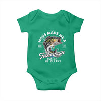 Jesus Made Me A Fisherman I Catch He Cleans Baby Onesie Christian Fisher - Wonder Print Shop