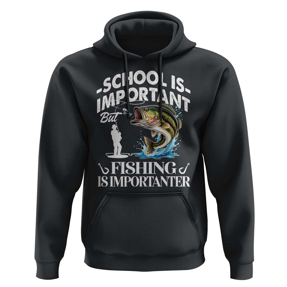 Funny School Is Important But Fishing Is Importanter Hoodie Fishing Lover - Wonder Print Shop