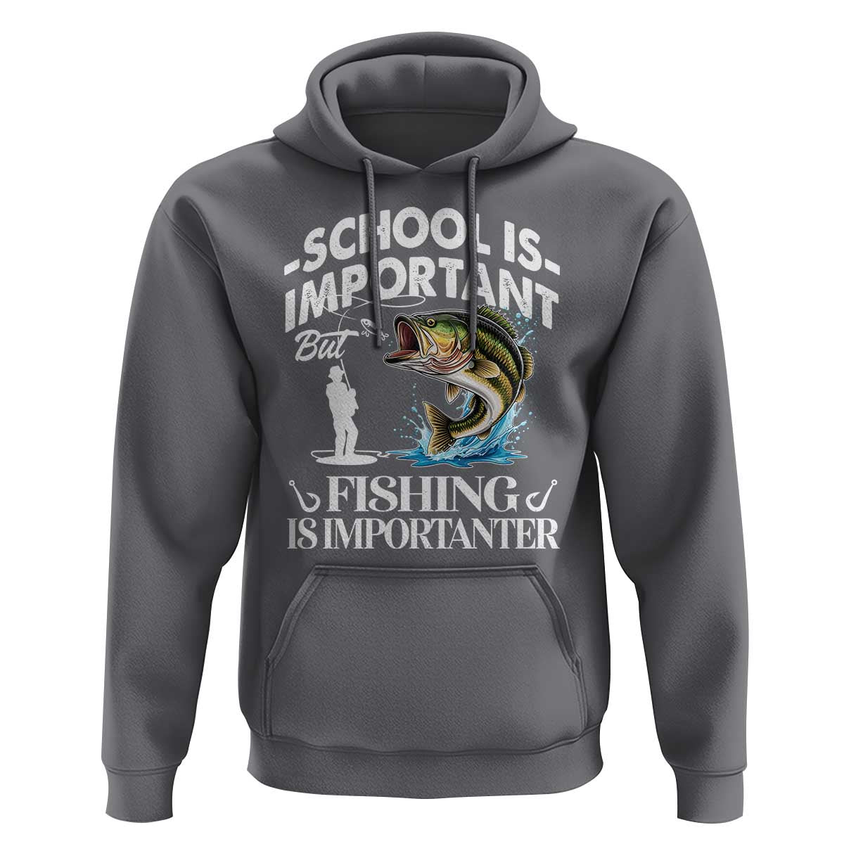 Funny School Is Important But Fishing Is Importanter Hoodie Fishing Lover - Wonder Print Shop