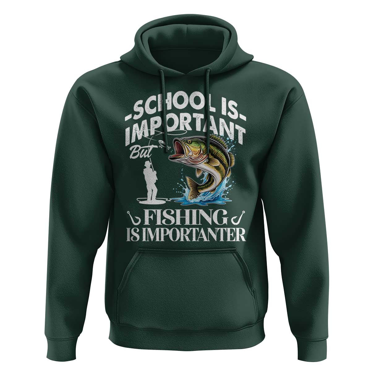 Funny School Is Important But Fishing Is Importanter Hoodie Fishing Lover - Wonder Print Shop