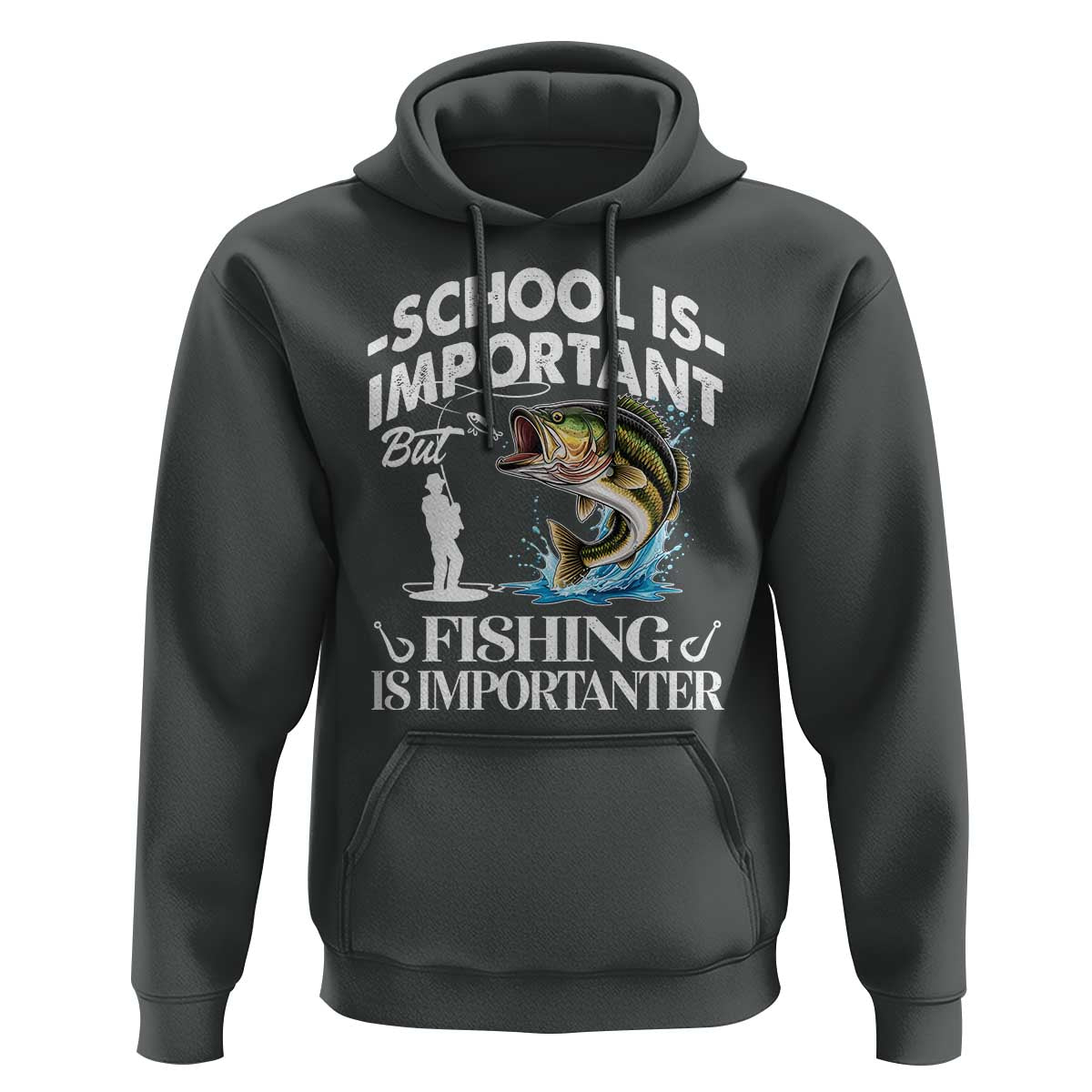 Funny School Is Important But Fishing Is Importanter Hoodie Fishing Lover - Wonder Print Shop