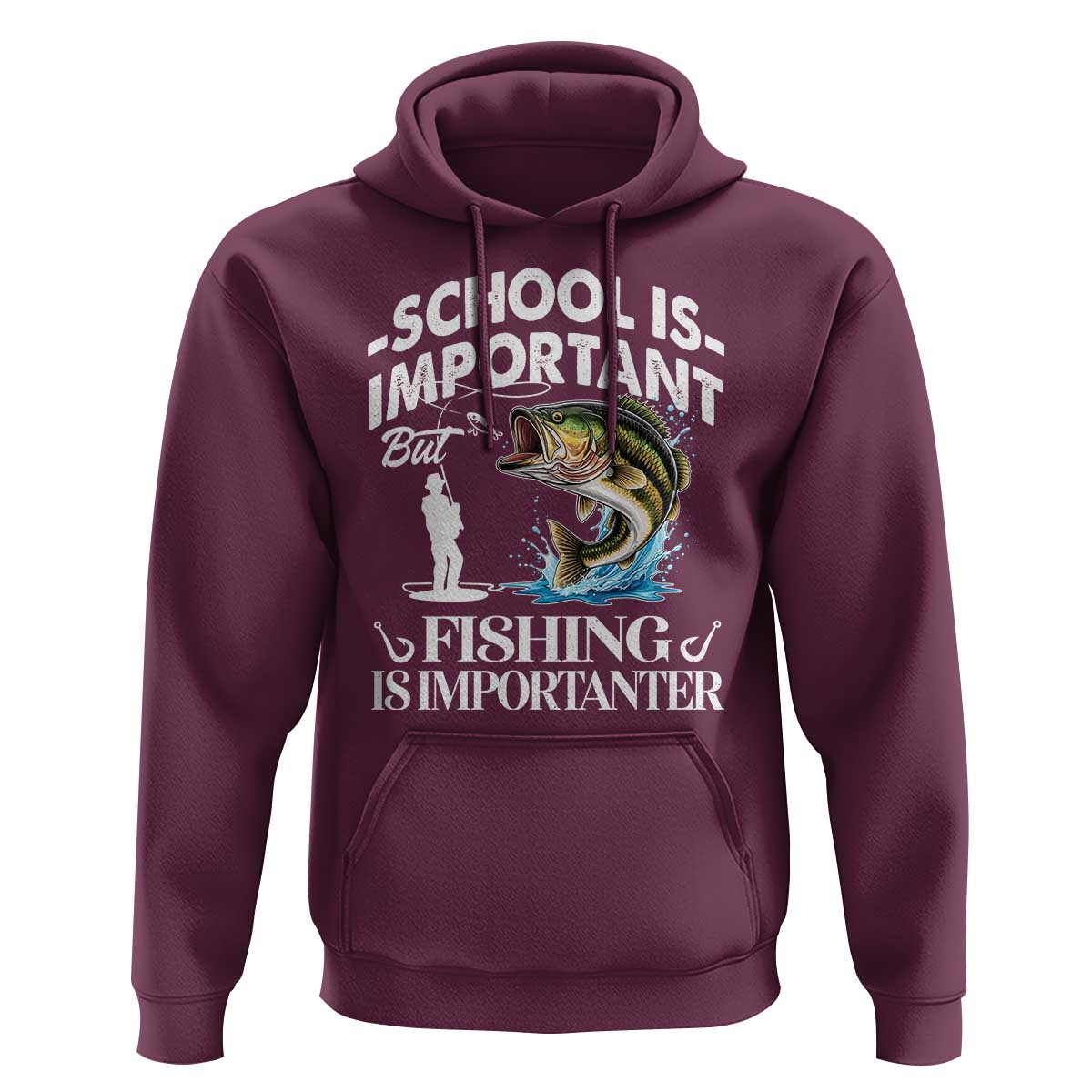 Funny School Is Important But Fishing Is Importanter Hoodie Fishing Lover - Wonder Print Shop