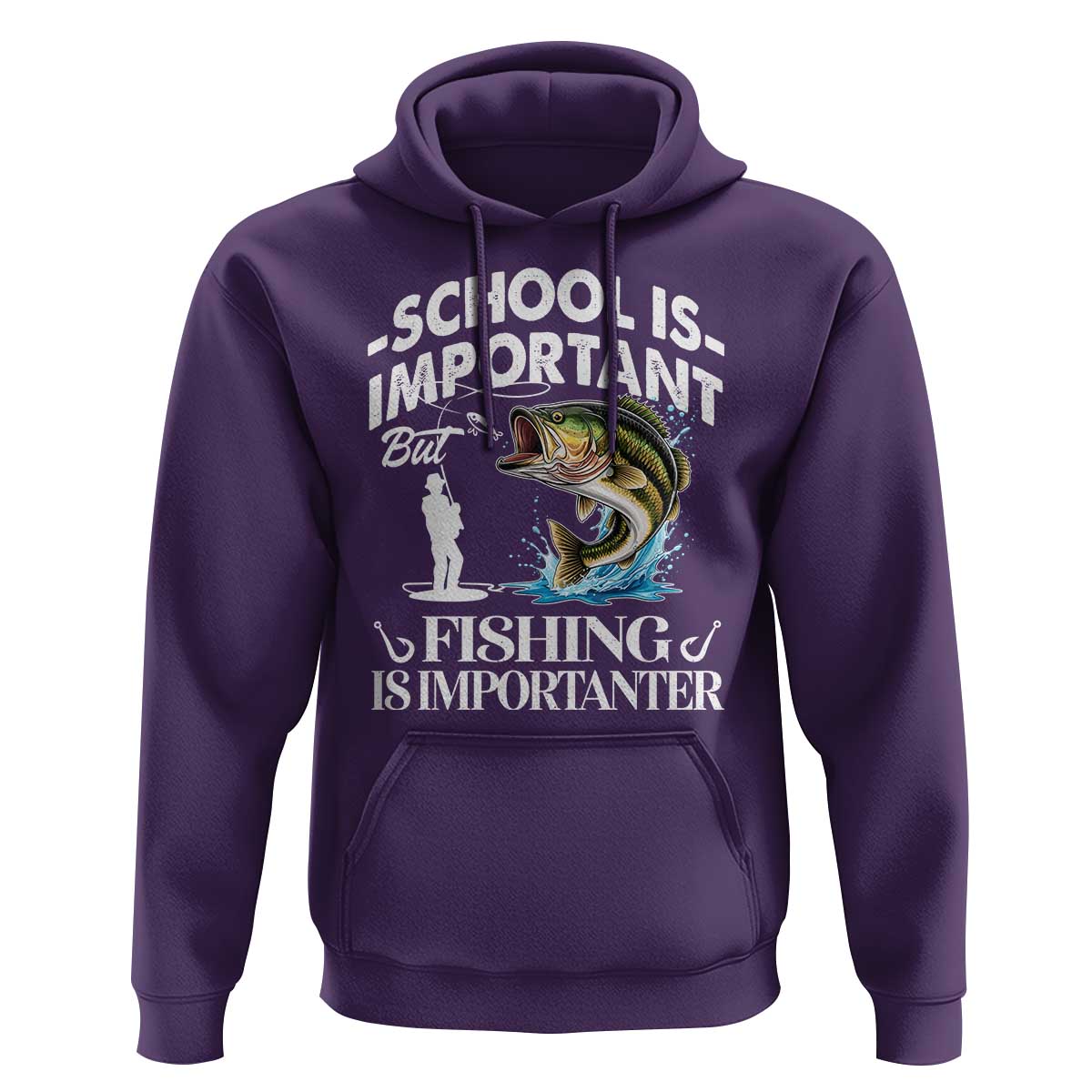 Funny School Is Important But Fishing Is Importanter Hoodie Fishing Lover - Wonder Print Shop