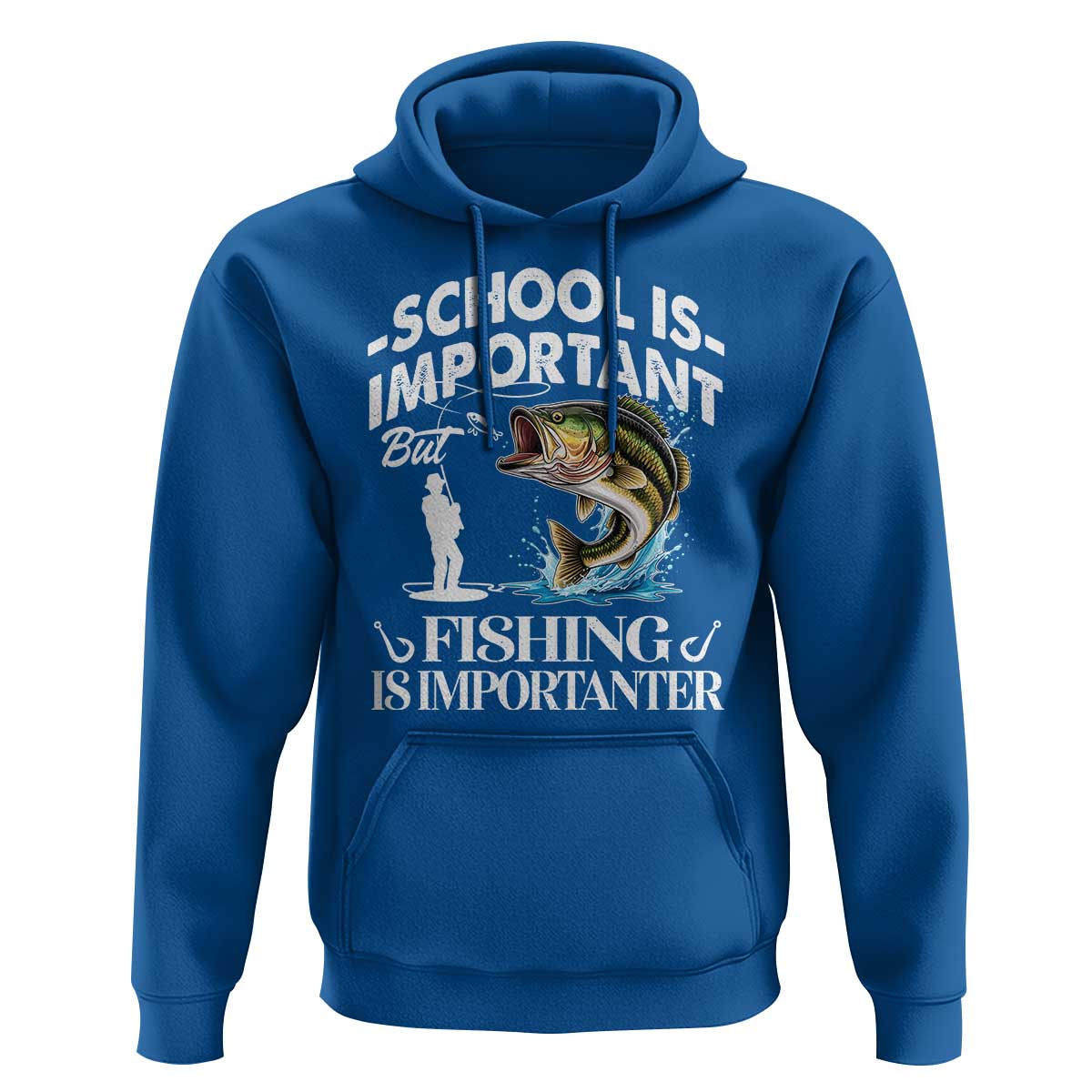 Funny School Is Important But Fishing Is Importanter Hoodie Fishing Lover - Wonder Print Shop