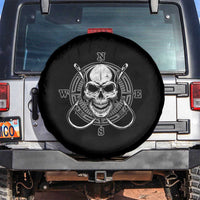 Funny Fishing Lover Spare Tire Cover Pirate Skull Fishing Hook Compass - Wonder Print Shop